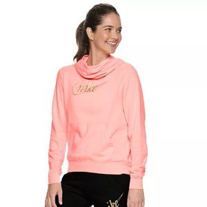 ⚡️Nike Sportswear Glitter Swoosh Funnel Neck Fleece Hoodie~Small